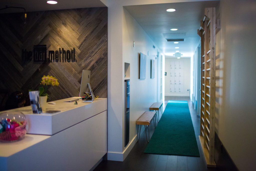 Entry way and front desk at Bar Method Berkeley